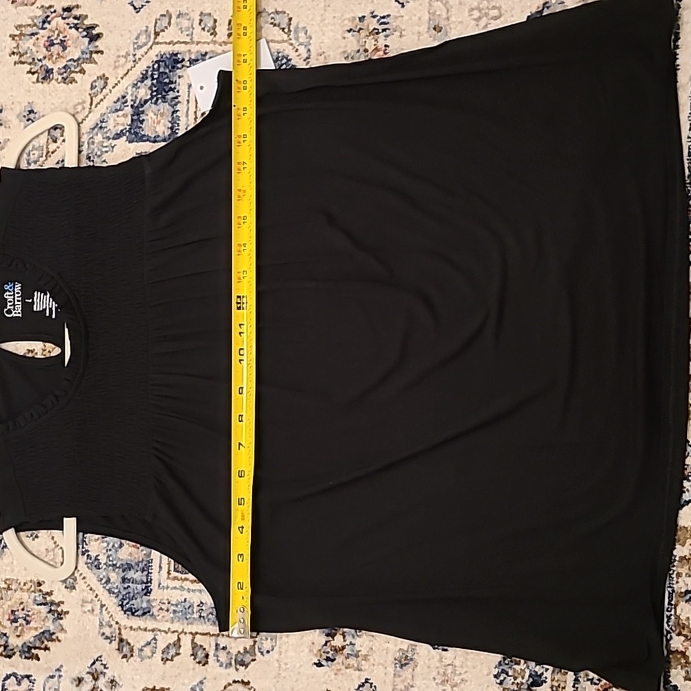 CROFT AND BARROW WOMENS BLACK SLEEVELESS TOP SIZE LARGE - Picture 9 of 15